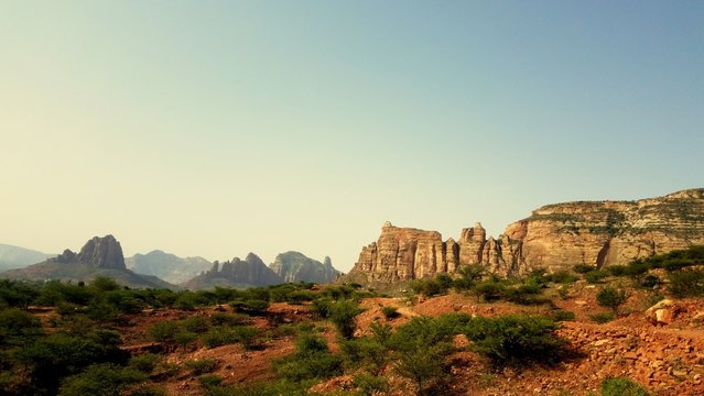 Gheralta mountains sunset in Tigray Region in Ethiopia