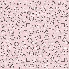 Pink geometric seamless repeat pattern