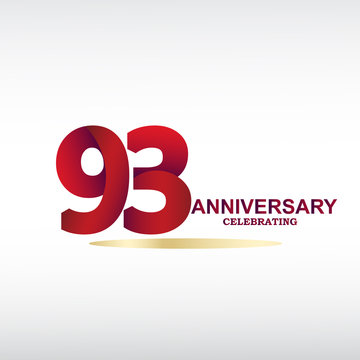 93 year anniversary celebration, vector design for celebrations, invitation cards and greeting cards