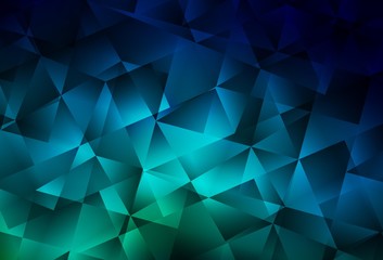 Fototapeta premium Dark Blue, Green vector gradient triangles template.