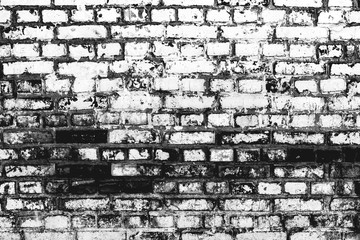 Texture of a brick wall with cracks and scratches