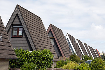 Nurdachhaussiedlung an der Nordsee