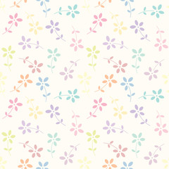 tiny colorful flowers repeat pattern