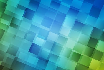 Light Blue, Green vector texture in rectangular style.