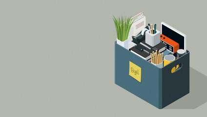 Packing belongings after job resignation