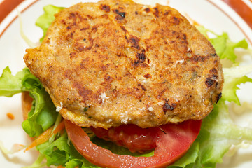grilled chicken breast with salad