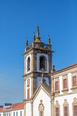 View of a tower bell at the Vila Real Cathedral Cathedral, in Vila Real Downtown