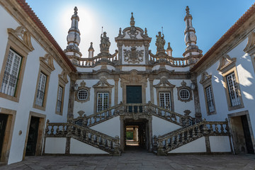 View of the Solar de Mateus exterior building, iconic of the 18th century Portuguese baroque