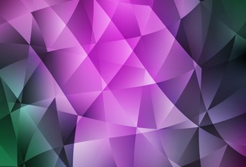 Obraz premium Light Pink, Green vector gradient triangles texture.