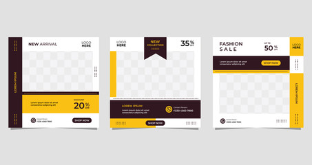 Set of Minimalist Background with easy editable frame mock up. Perfect for social media post templates, Fashion product, collage photo, flyer banner, etc