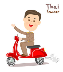 Obraz na płótnie Canvas Funny Thai Teacher