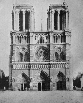 Notre Dame Cathedral in the old book Encyclopedic dictionary by A. Granat, vol. 6, S. Petersburg, 1894