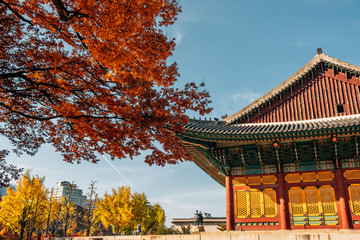 Deoksugung Palace at autumn in Seoul, Korea