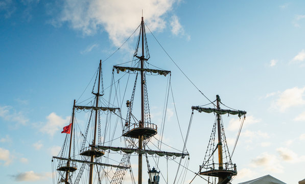 Ship Masts Of Black Pearl Boat