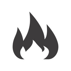 Fire Icon. Flat and solid color design. Vector illustration.