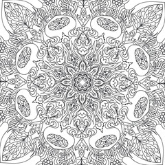Fototapeta premium Coloring book for adults antistress / Mandala / Oriental drawing / Zentangle 