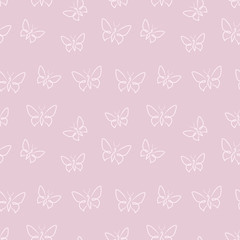 pastel pattern design with butterflies