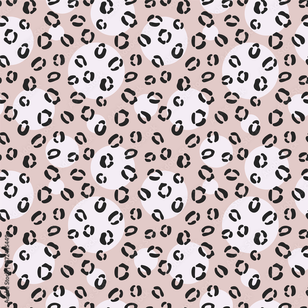 Aufkleber cheetah repeat pattern design with circles