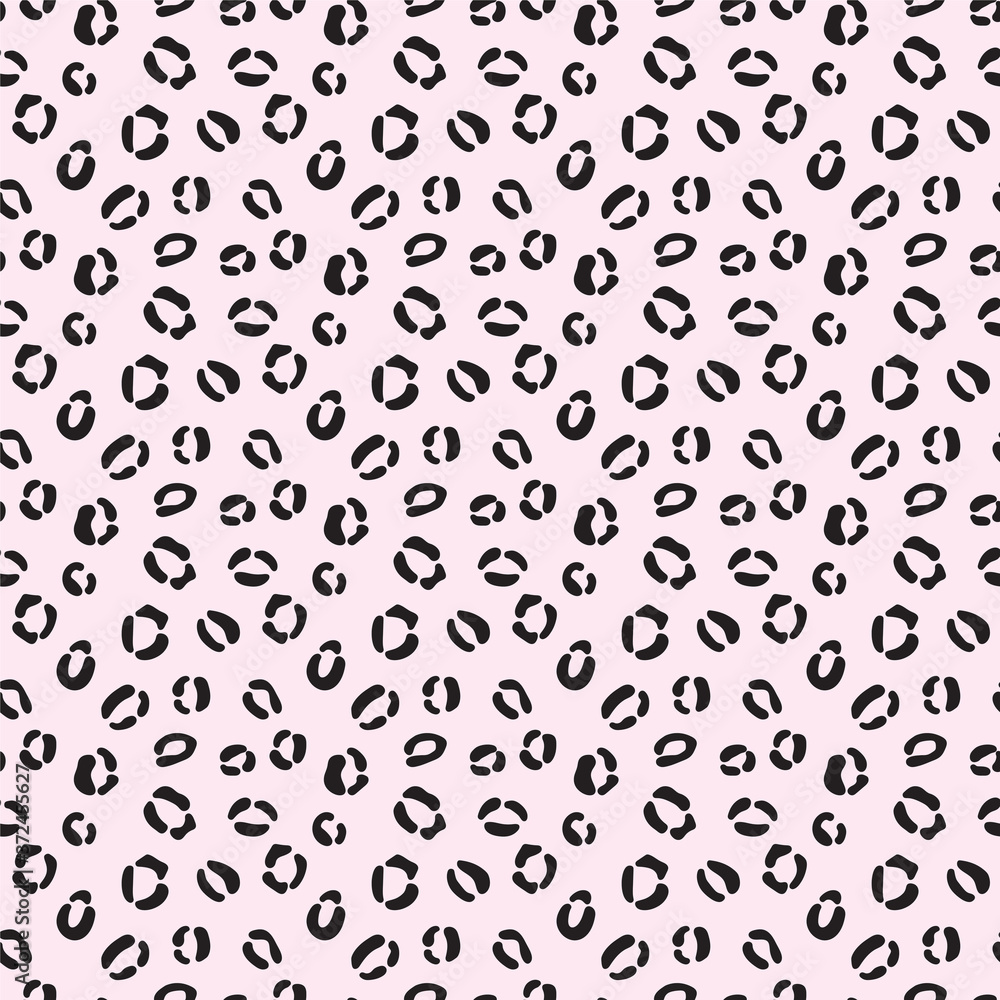 Poster pink and black cheetah repeat pattern