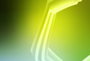 Light Green, Yellow vector texture with bent lines.