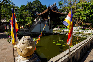 The One Pillar Pagoda of Hanoi in Vietnam