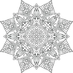 Coloring book for adults antistress / Mandala / Oriental drawing / Zentangle	
