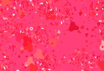 Light Red vector texture with abstract forms.