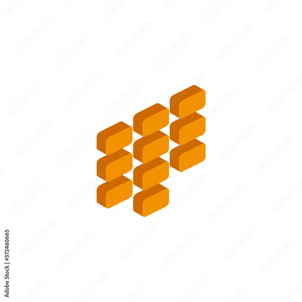 Poster vector isometric keyboard icon on a white background