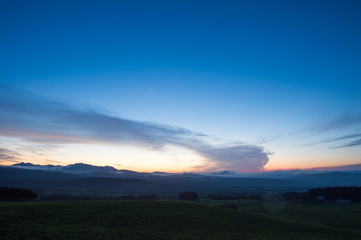八雲町の日の入り