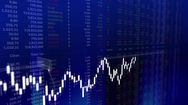 Vertical graph processing with modern concept financial - FHD