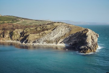 East Point on Lulworth Cove on the Jurassic Coast, Dorset, UK