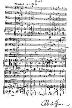 Schumann's sheet music in the old book Biographies of famous composers by A. Ilinskiy, Moscow, 1904