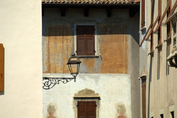 Fototapeta na wymiar street in the old town,house, facade, building,window, exterior, vintage, 