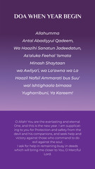 Dua at the beginning of the year and Dua at the end of the year.