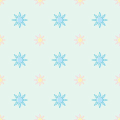 seamless repeat pattern design with sun elements