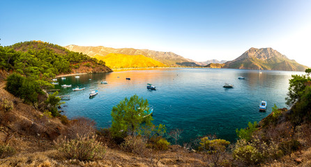 Naklejka premium Adrasan coastal view in Antalya Province in Turkey