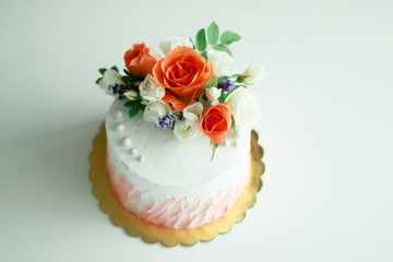 Obraz na płótnie Canvas beautiful delicious cakes for a wedding or other celebration