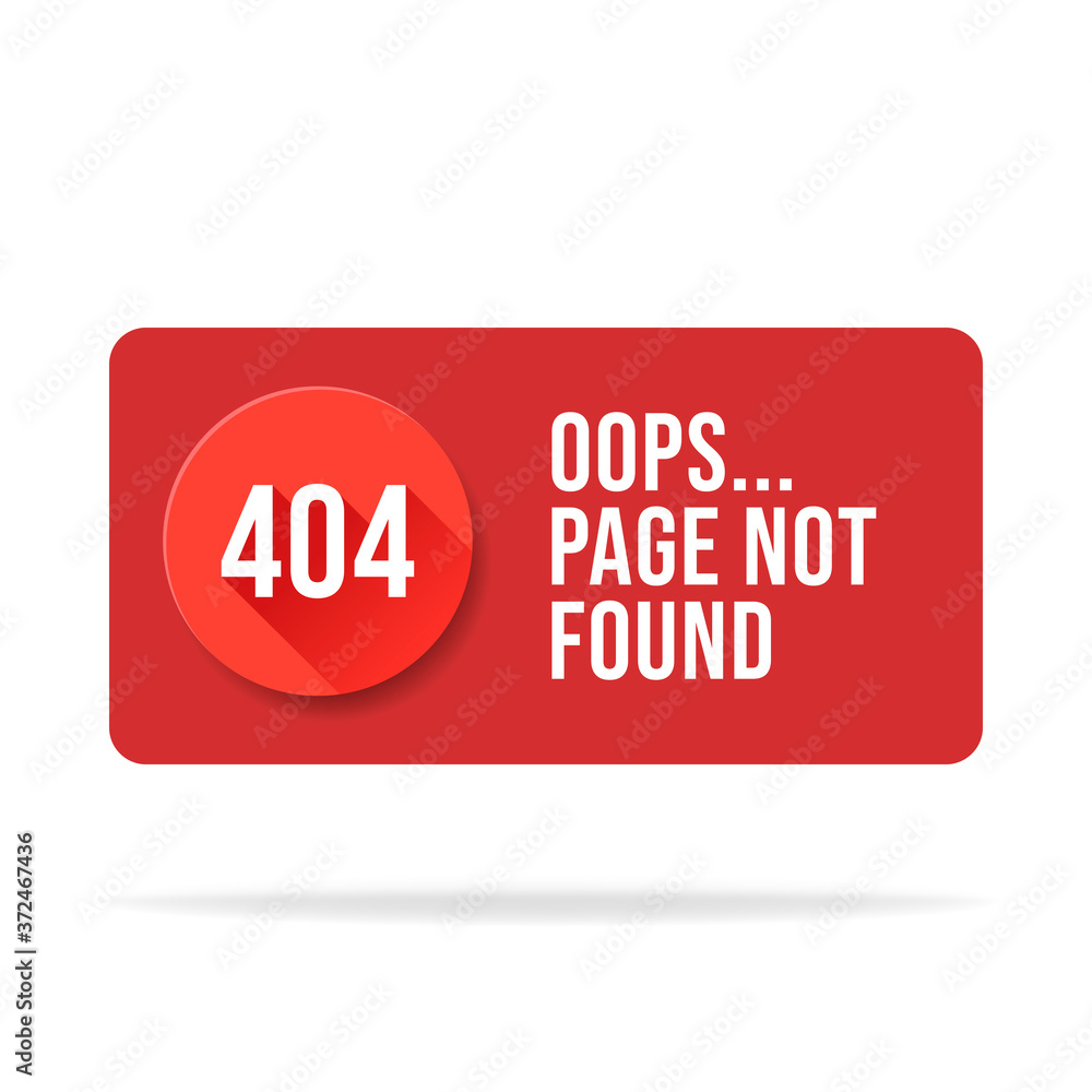 Poster 404 error page not found speech. Pop up errors window.