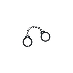 Handcuff simple vector icon illustration