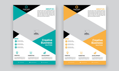 Fototapeta premium corporate business flyer design template 