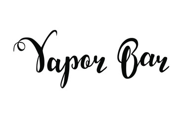 Vapor Bar logo hand lettering vector