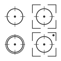 Target icon. Vector illustration. Aim icon. Vector