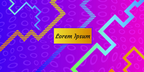 vibrant gradient background. Modern trendy poster with geometric shapes