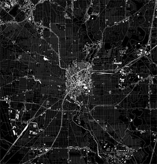 map of the city of San Antonio, Texas, USA