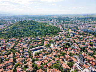 Aerial view of City of Plovdiv, Bulgaria