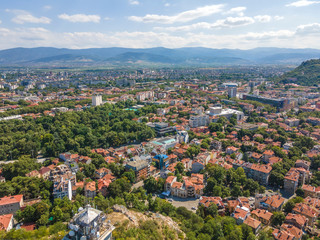 Obraz premium Aerial view of City of Plovdiv, Bulgaria