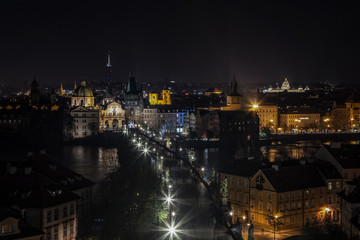 Prague center from the castle