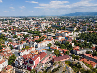 Aerial view of City of Plovdiv, Bulgaria