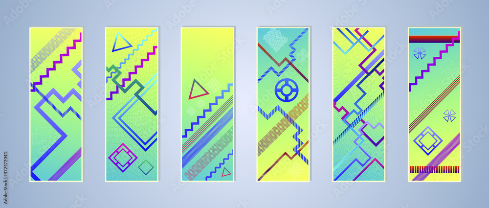 Aufkleber abstract vector pattern gradient background templates. modern geometric design with minimal geometri