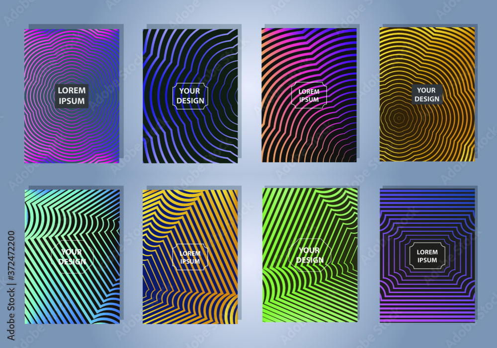 Poster Abstract vector pattern gradient background templates. Modern geometric design with minimal geometric shapes